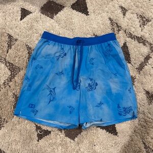 Under Armour Blue Fish Pattern Men's Shorts